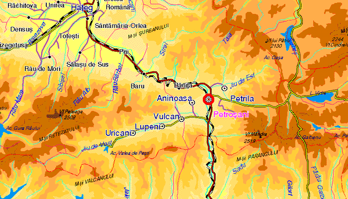 Jiu Valley Map